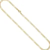 4,3mm Figarokette Halskette Collier 333 Gold Gelbgold diamantiert massiv 50cm
