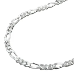 2,7mm Figarokette Panzerkette Collier, flach, 925 Sterlingsilber, 45cm