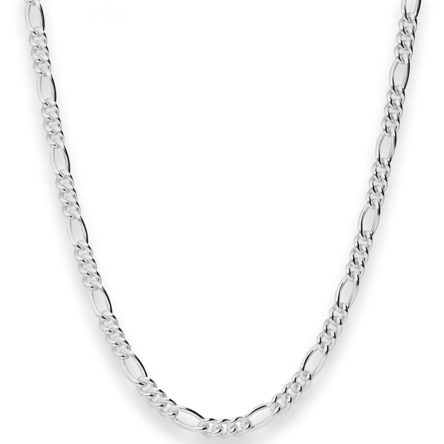 4,8mm Figarokette Silberkette Collier Halskette aus 925 Silber 45cm