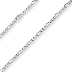 4,8mm Figarokette Silberkette Collier Halskette aus 925 Silber 45cm