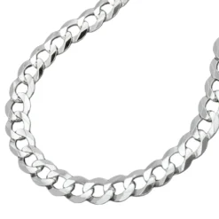 4,8mm Flach-Panzerkette Kette Collier Halsschmuck, oval, 925 Silber, 55cm