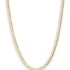 2,6mm Flach-Panzerkette weit Collier Halskette aus 750 Gold Gelbgold 70cm