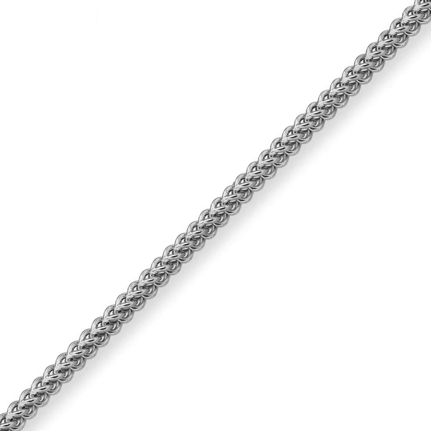 4,5mm Franco Armband Armkette Armschmuck aus 585 Gold Weißgold massiv 21cm