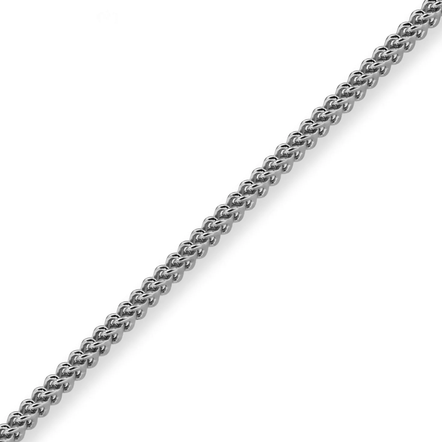 4,5mm Franco Armband Armkette Armschmuck aus 585 Gold Weißgold massiv 21cm