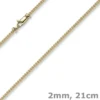 2mm Franco Armband Armkette Armschmuck aus 750 Gold Gelbgold massiv 21cm