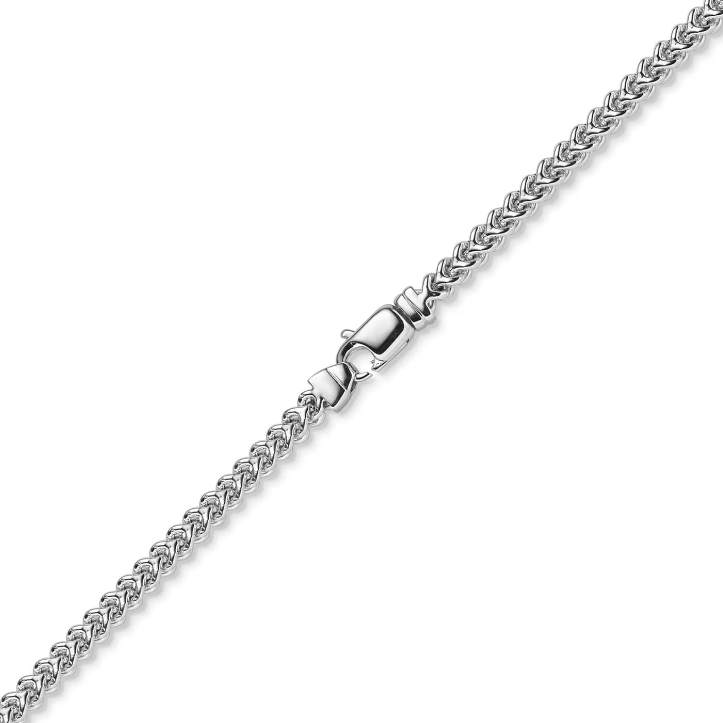 4,5mm Franco Kette Halskette Collier aus 585 Gold Weißgold massiv 50cm