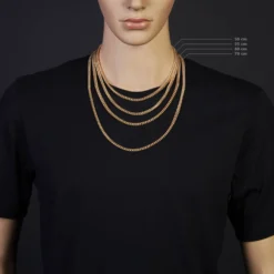 4,5mm Franco Kette Halskette Collier aus 750 Gold Gelbgold massiv 55cm