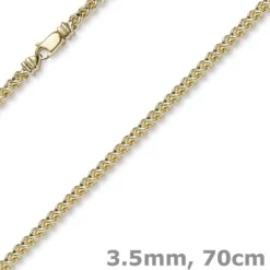 3,5mm Franco Kette Halskette Collier aus 750 Gold Gelbgold massiv 70cm
