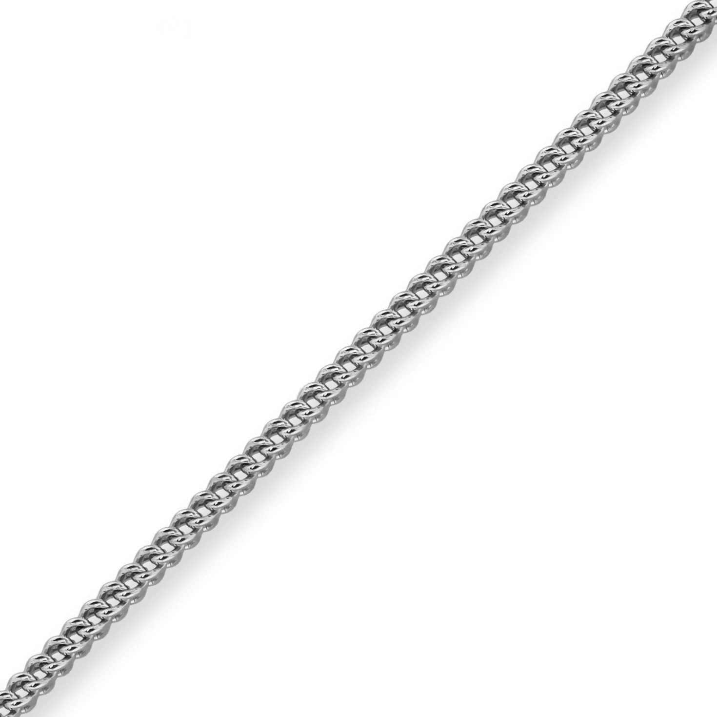 3,5mm Franco Kette Halskette Collier aus 585 Gold Weißgold massiv 70cm