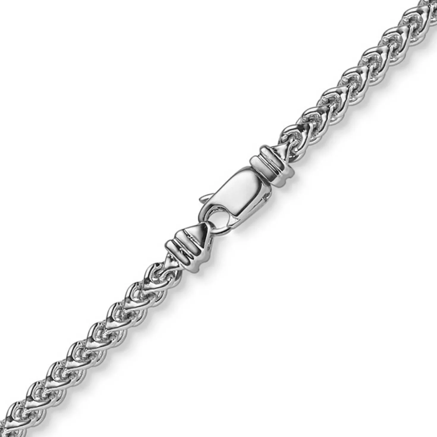 3,5mm Franco Kette Halskette Collier aus 585 Gold Weißgold massiv 70cm
