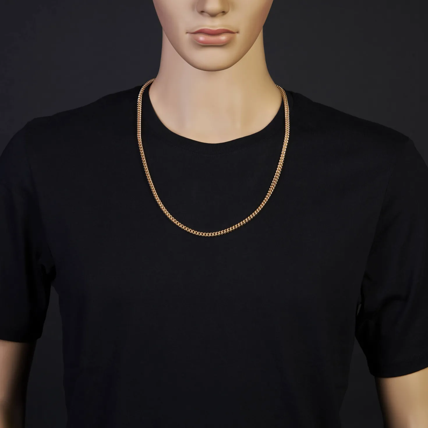 4,5mm Franco Kette Halskette Collier aus 750 Gold Gelbgold massiv 70cm