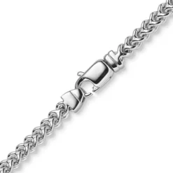 4,5mm Franco Kette Halskette Collier aus 585 Gold Weißgold massiv 55cm