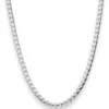4,3mm Fuchsschwanzkette Silberkette Collier Halskette aus 925 Silber 50cm