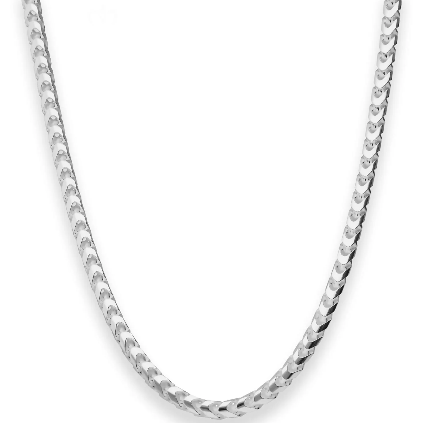 4,3mm Fuchsschwanzkette Silberkette Collier Halskette aus 925 Silber 50cm