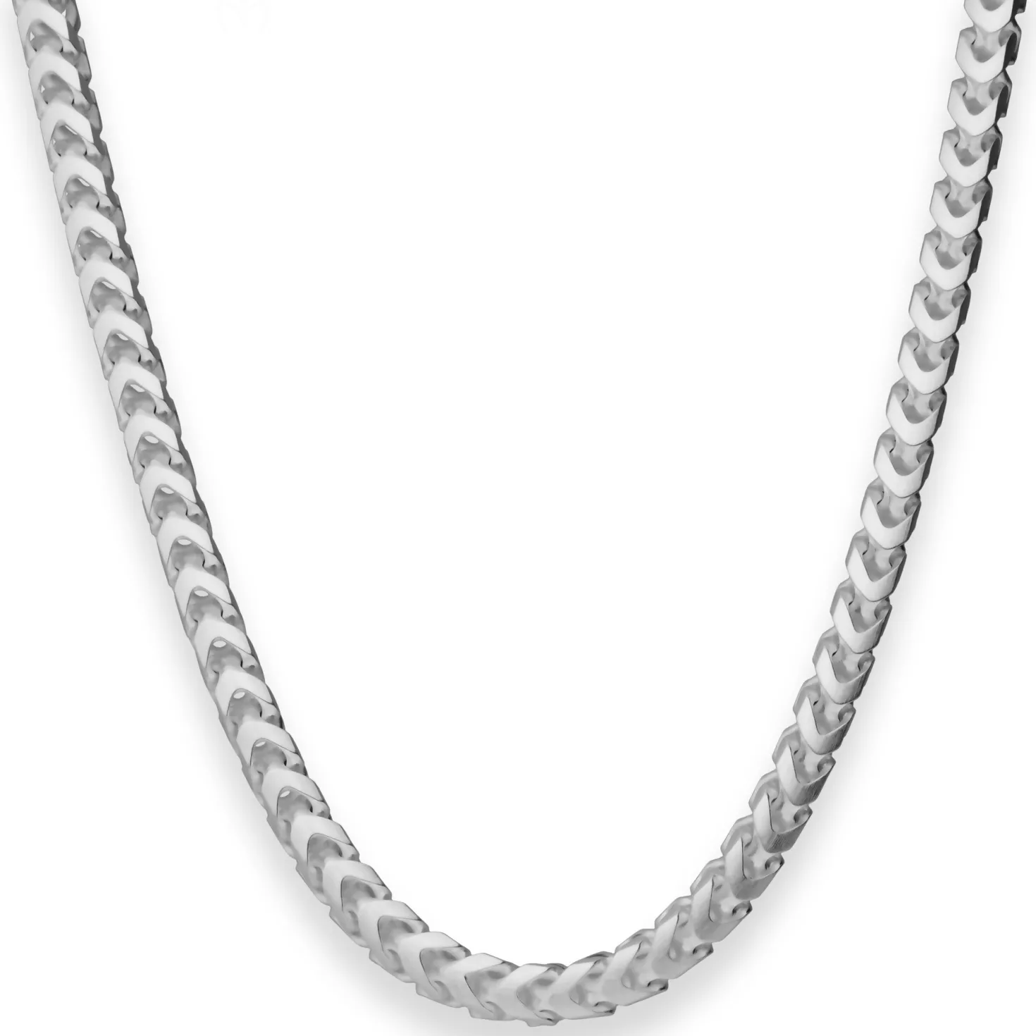 5,1mm Fuchsschwanzkette Silberkette Collier Halskette aus 925 Silber matt 45cm