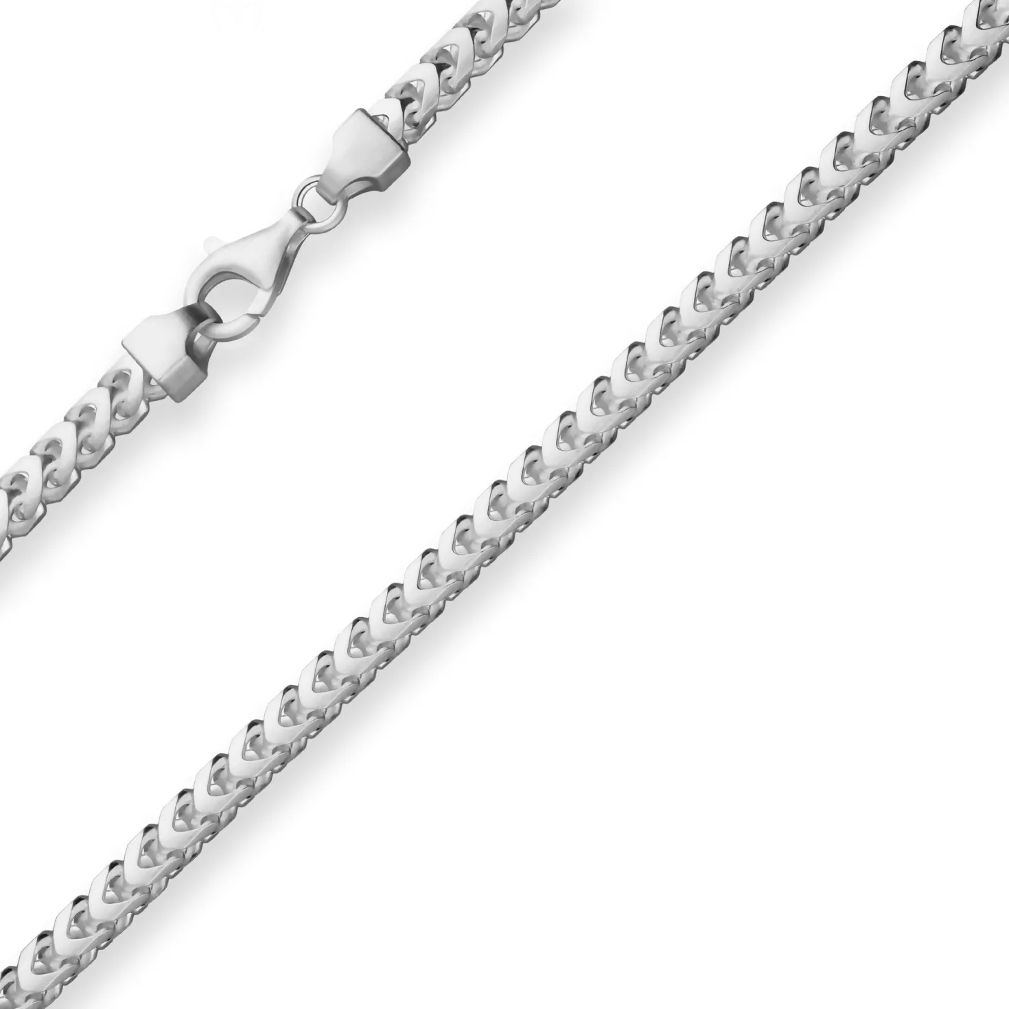 5,1mm Fuchsschwanzkette Silberkette Collier Halskette aus 925 Silber matt 50cm