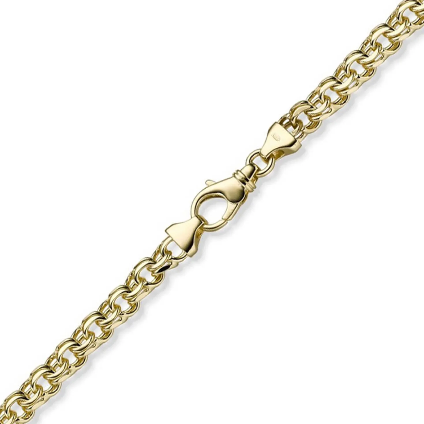 7mm Garibaldi Armband Armkette aus 585 Gold Gelbgold massiv 21cm