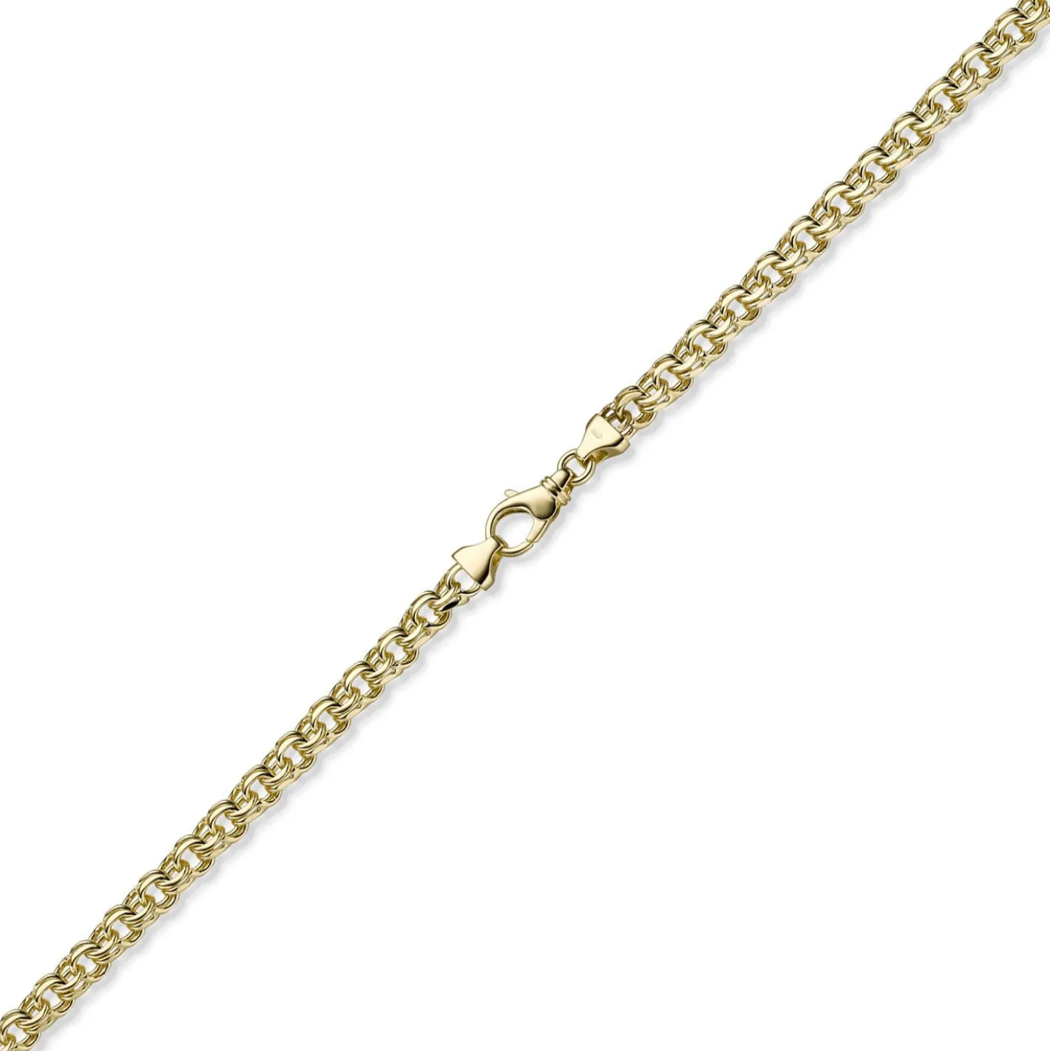 7mm Garibaldi Kette Halskette aus 585 Gold Gelbgold massiv 60cm