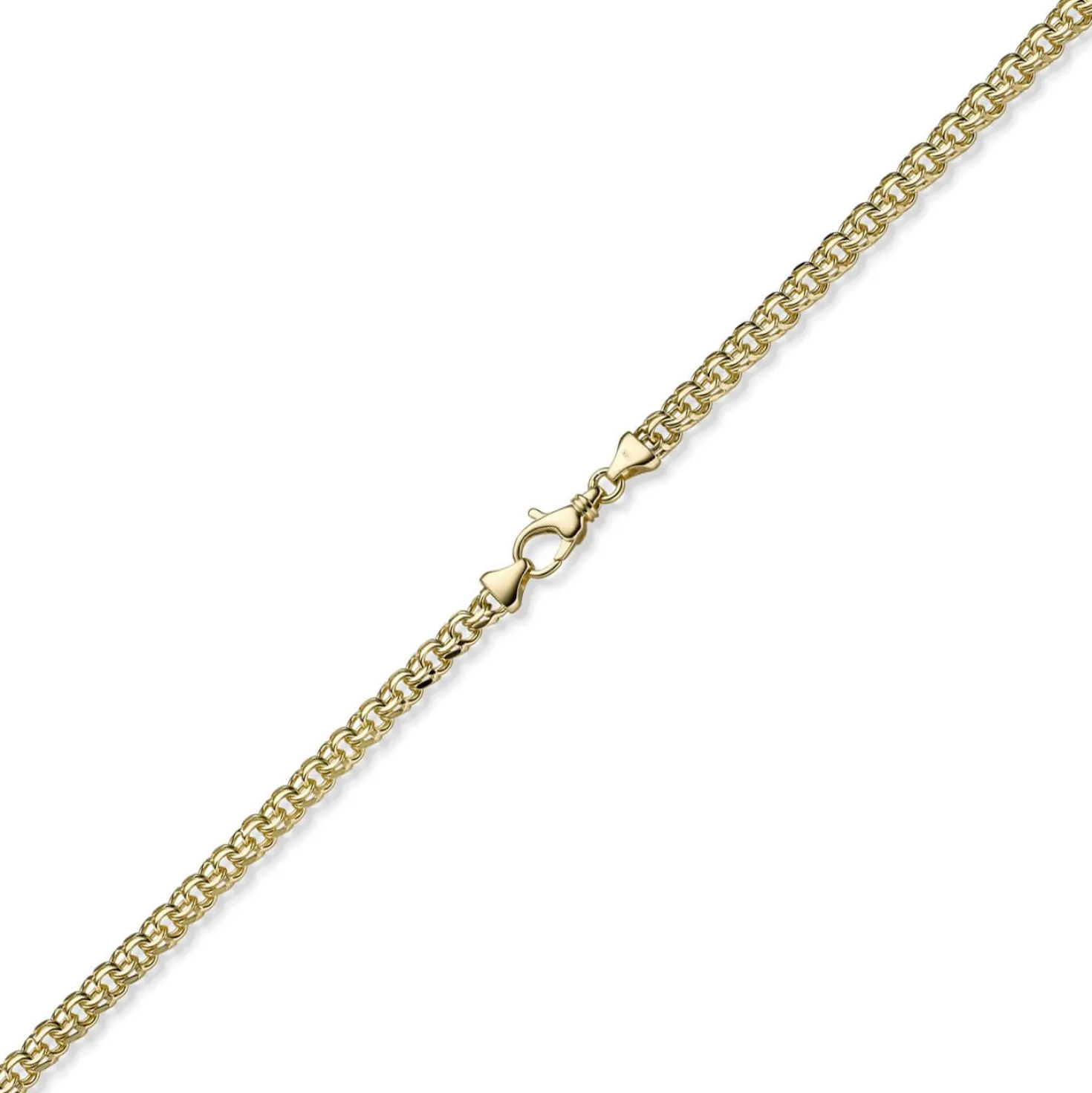 5,5mm Garibaldi Kette Halskette aus 585 Gold Gelbgold massiv 55cm