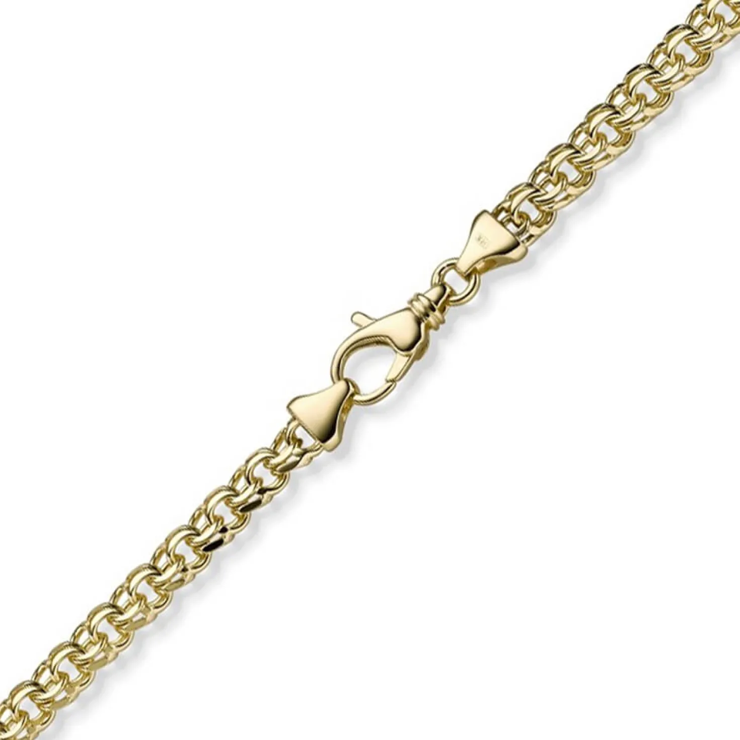 5,5mm Garibaldi Kette Halskette aus 585 Gold Gelbgold massiv 50cm