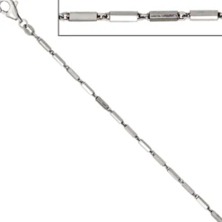 1,4mm Gliederkette Collier Kette Halskette 925 Silber Karabiner 45cm