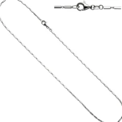 1,4mm Gliederkette Collier Kette Halskette 925 Silber Karabiner 50cm