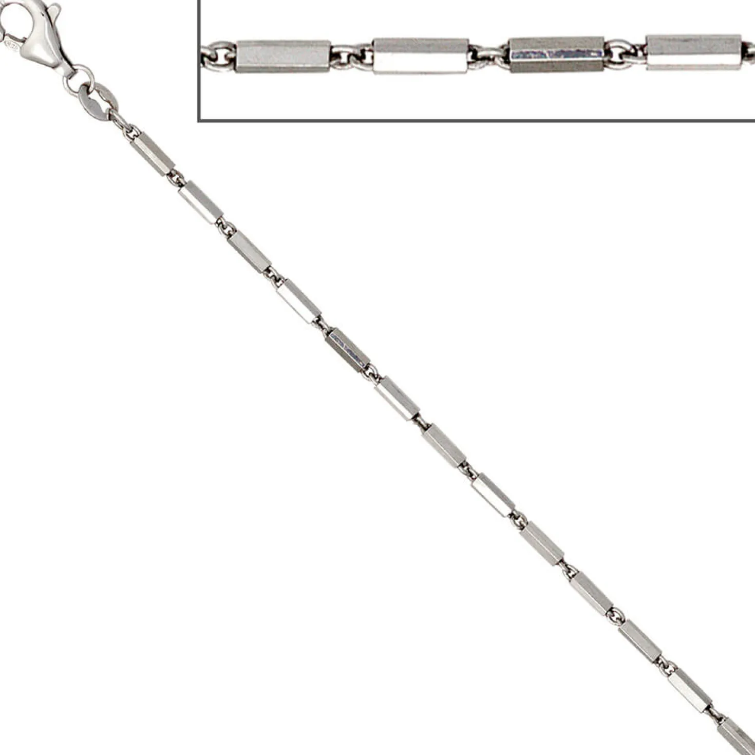 1,4mm Gliederkette Collier Kette Halskette 925 Silber Karabiner 50cm
