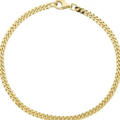 3,5mm Goldarmband Panzer Armband, 333 Gold Gelbgold, Unisex, 21cm
