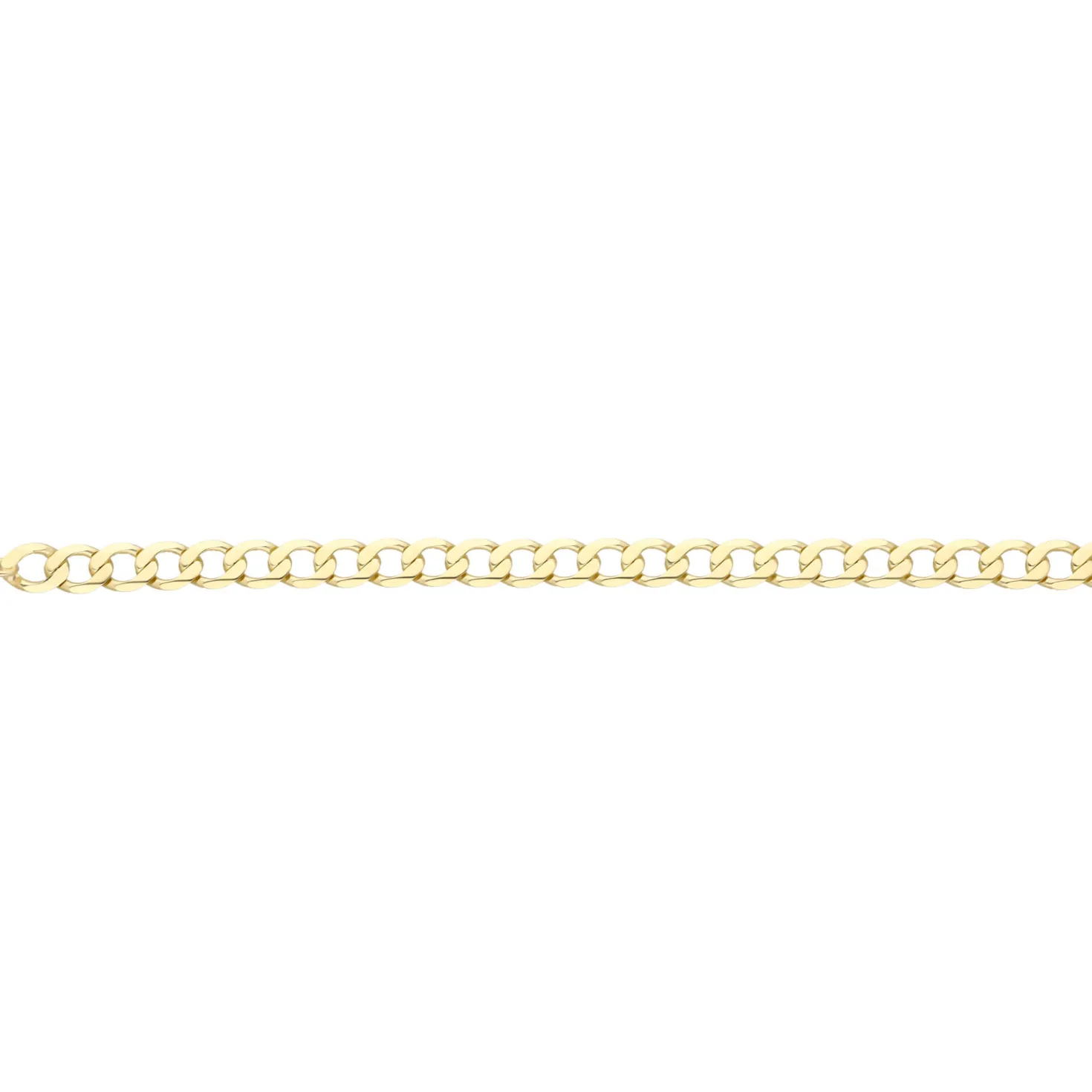 5,7mm Halskette Collier Panzerkette oval flach aus 333 Gold Gelbgold massiv 45cm