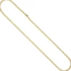 3,9mm Halskette Collier Panzerkette diamantiert 333 Gold Gelbgold massiv 50cm