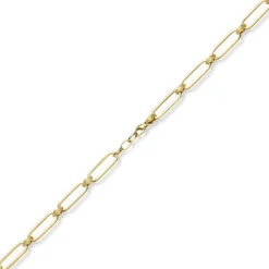 9,5mm Halskette Collier Paper-Clip Kette aus 585 Gold Gelbgold teilmattiert 45cm