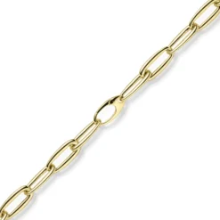11mm Halskette Collier Paper-Clip Phantasie-Kette aus 585 Gold Gelbgold 50cm