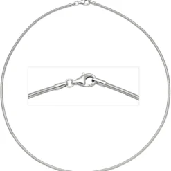1,8mm Halsreif Collier Halskette Silberkette 925 Silber glänzend 42cm