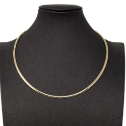 3mm Halsreif Collier Omegareif Omegakette 750 Gold Gelbgold Goldkette 42cm Damen