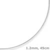 1,2mm Halsreif Halskette aus 333 Gold Weißgold 45cm