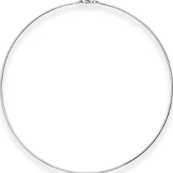 1,5mm Halsreif Halskette aus 925 Silber rhodiniert matt 42cm