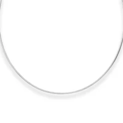 1,5mm Halsreif Halskette aus 925 Silber matt 42cm