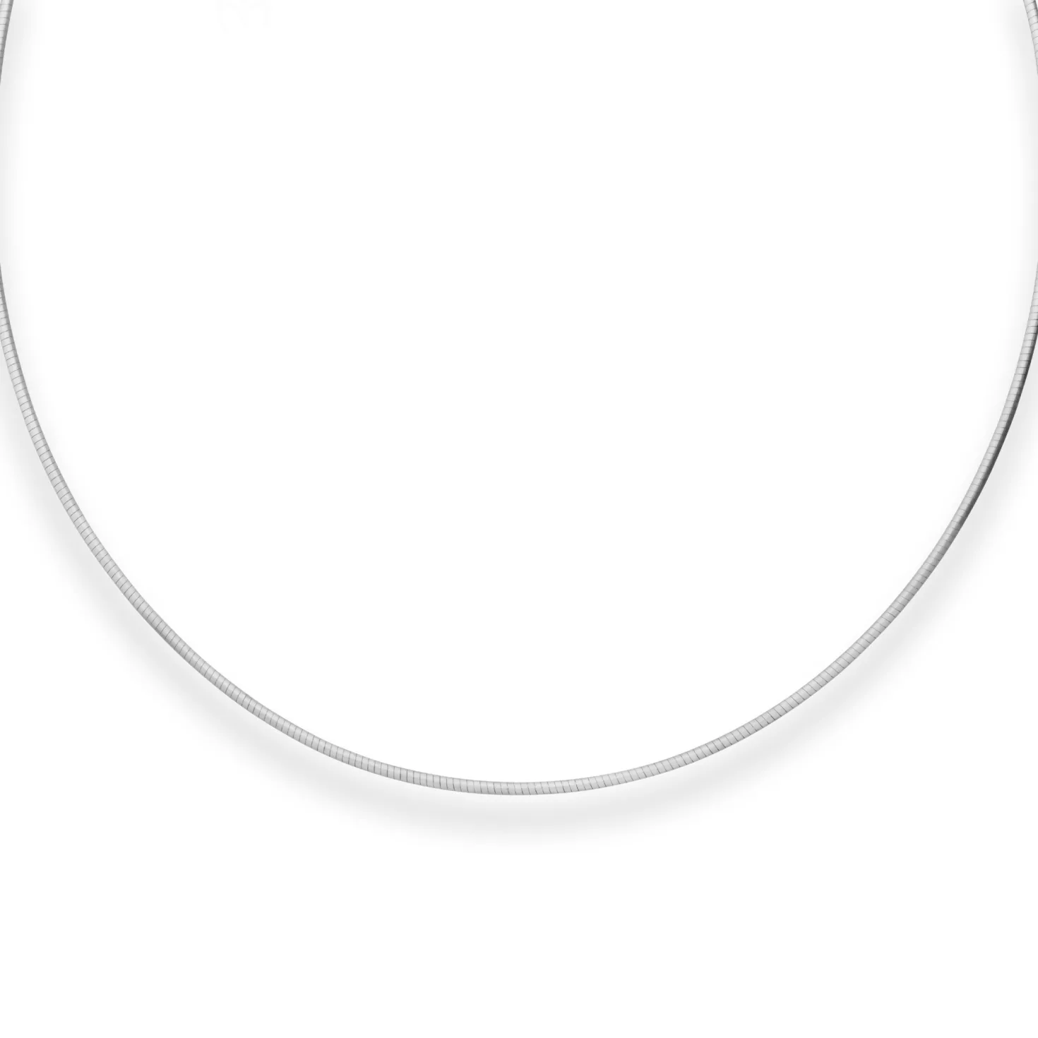 1,5mm Halsreif Halskette aus 925 Silber matt 42cm