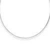 1,5mm Halsreif Halskette aus 925 Silber rhodiniert matt 45cm