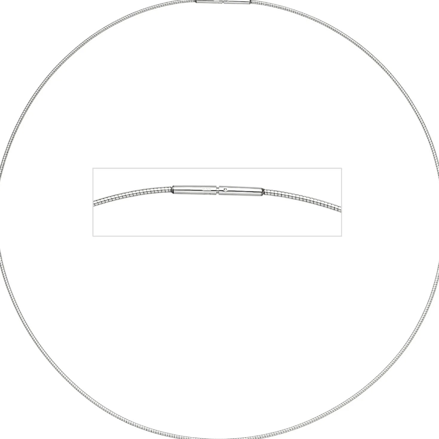 1mm Halsreif Halskette Collier aus Edelstahl Halsschmuck, 45cm