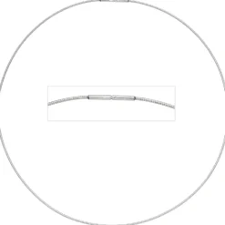 1mm Halsreif Halskette Kette Collier aus Edelstahl, Damen, 42cm
