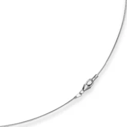 1mm Halsreif Omegakette Tondakette Collier Halskette aus 585 Gold Weißgold 50cm