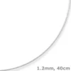 1,2mm Halsreif Omegakette Tondakette Kette Collier aus 750 Gold Weißgold 40cm