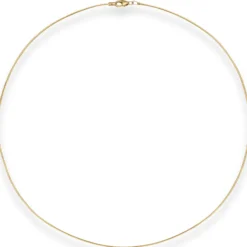 1mm Halsreif Omegakette Tondakette Collier Halskette aus 333 Gold Gelbgold 45cm