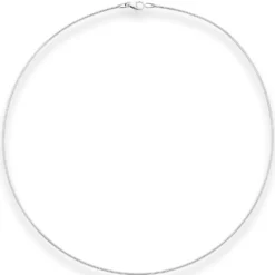 1,2mm Halsreif Omegakette Tondakette Kette Collier aus 333 Gold Weißgold 50cm