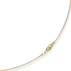 1mm Halsreif Omegakette Tondakette Collier Halskette aus 585 Gold Gelbgold 45cm