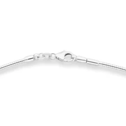 1,5mm Halsreif Omegareif Halskette aus 925 Silber 45cm