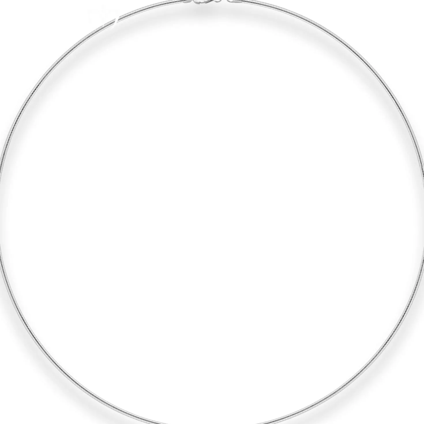 1,5mm Halsreif Omegareif Halskette aus 925 Silber 40cm