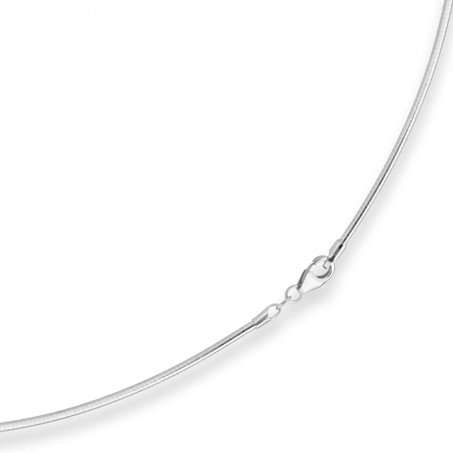 1,5mm Halsreif Omegareif Halskette aus 925 Silber 40cm