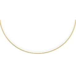 1,2mm Halsreif Omegareif Omegakette, 585 Gold Gelbgold, Goldkette 42cm
